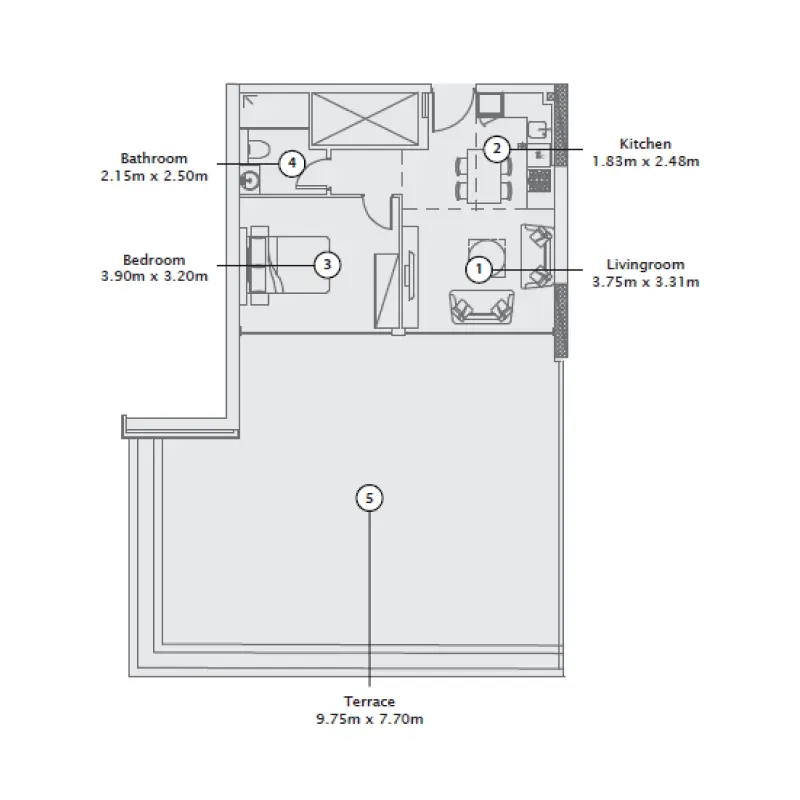 1 bedroom