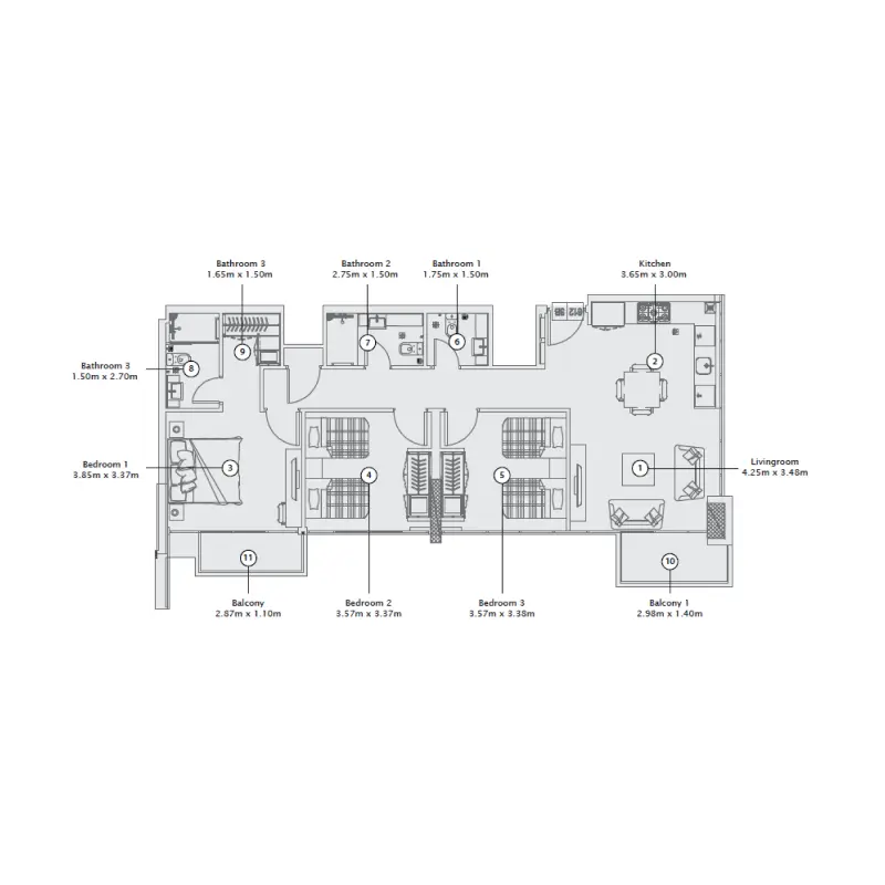 3 bedroom