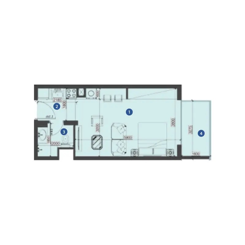 Studio floor plan