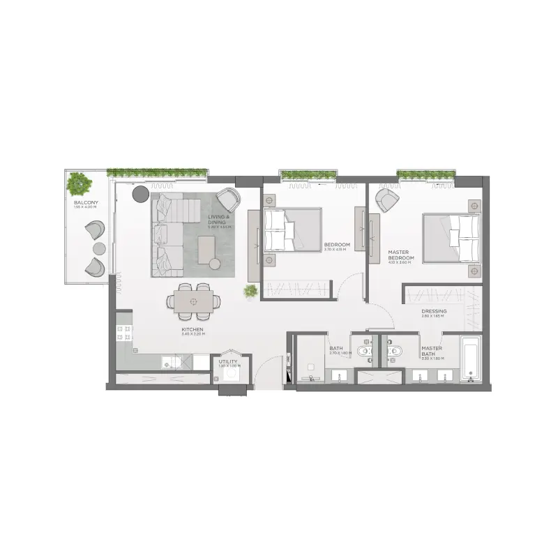 2 bedroom