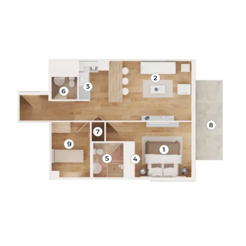 1 bedroom