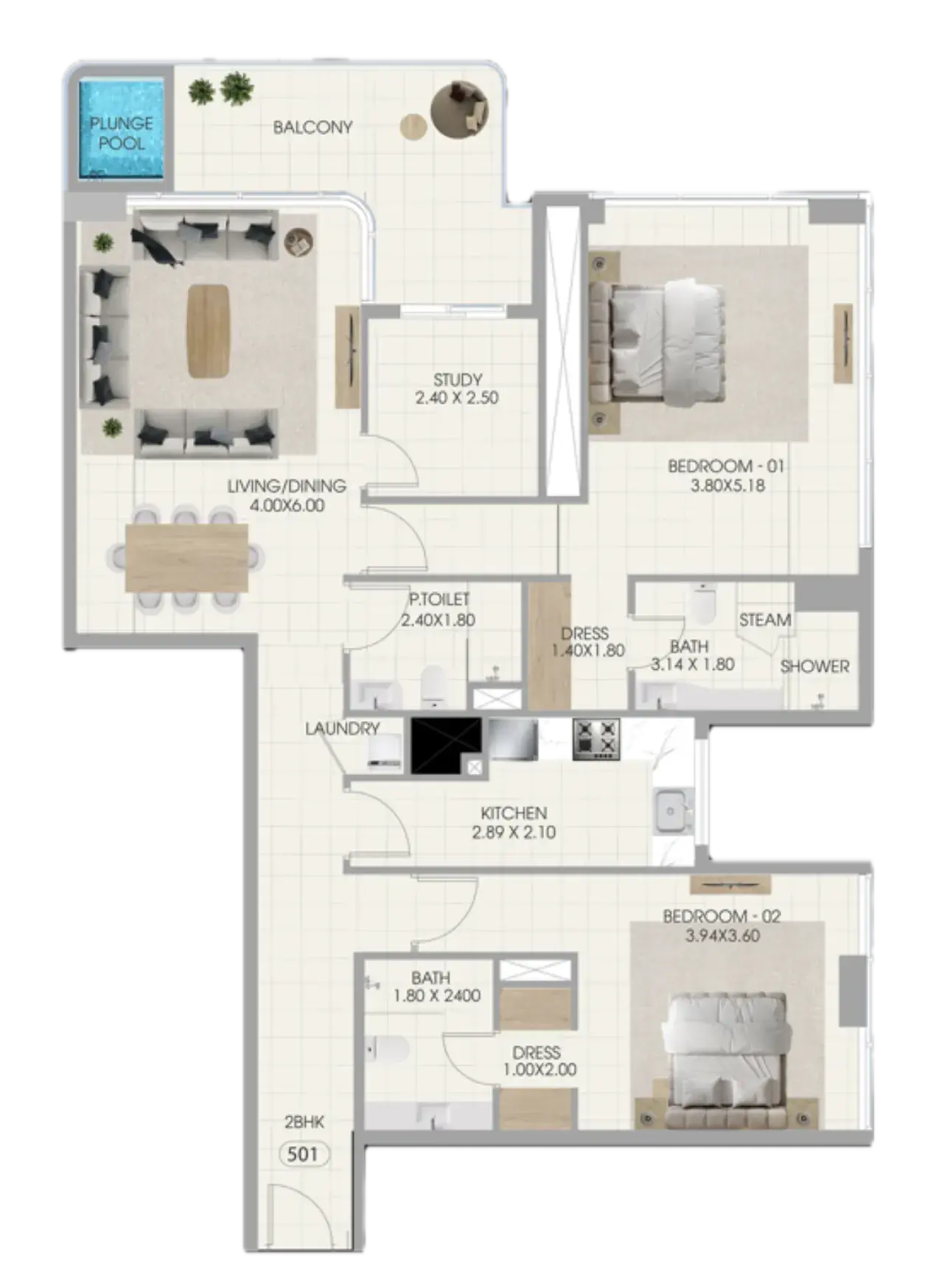 2 Bedrooms apartments - Bonds Avenue