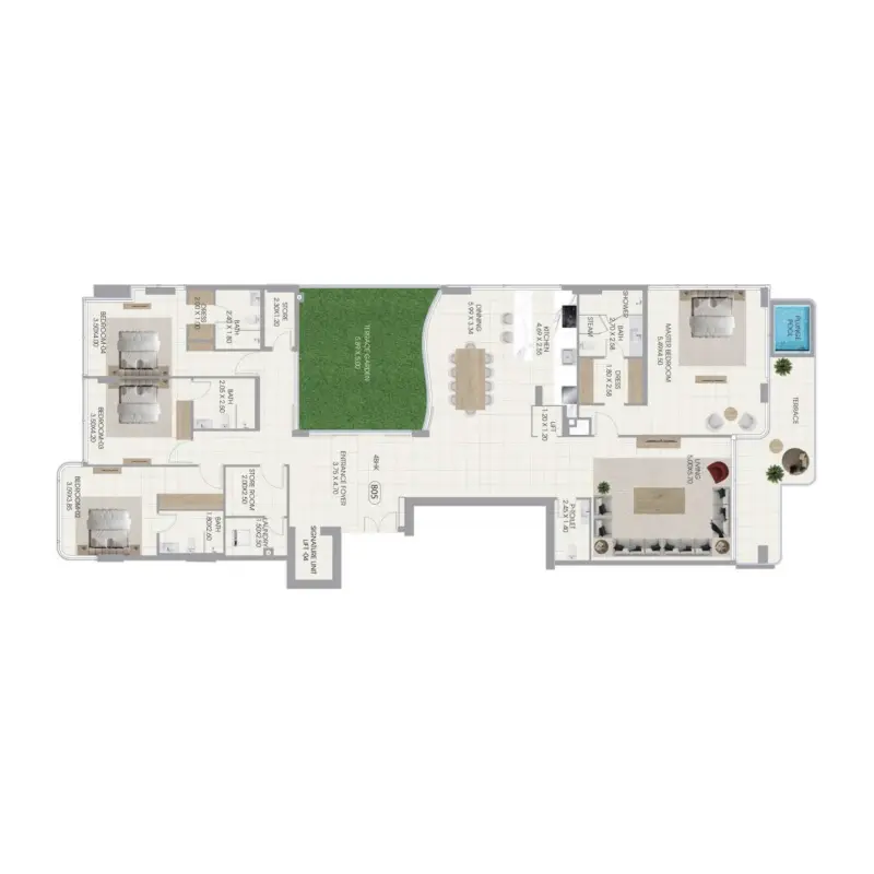 4 bedroom + pool