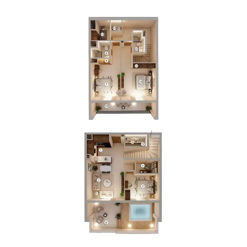 3 Bedrooms duplex - Q Gardens Loft