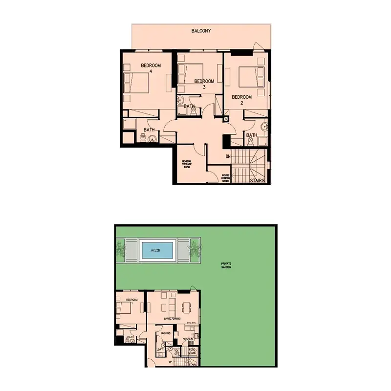 4 Bedrooms duplex - Q Gardens Loft