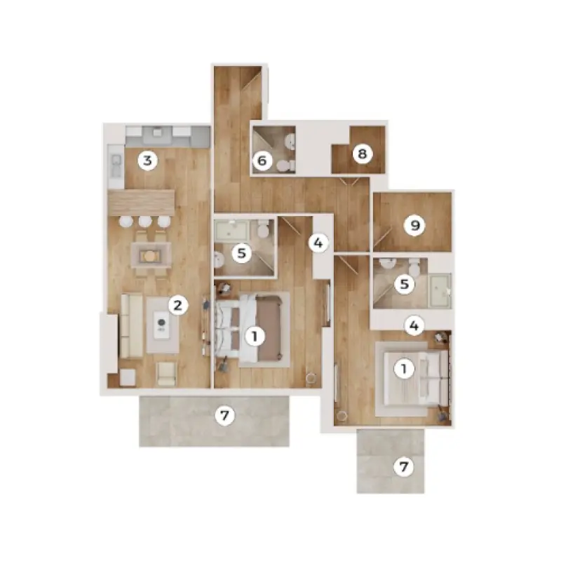 2 bedroom