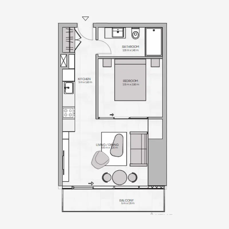 1 bedroom