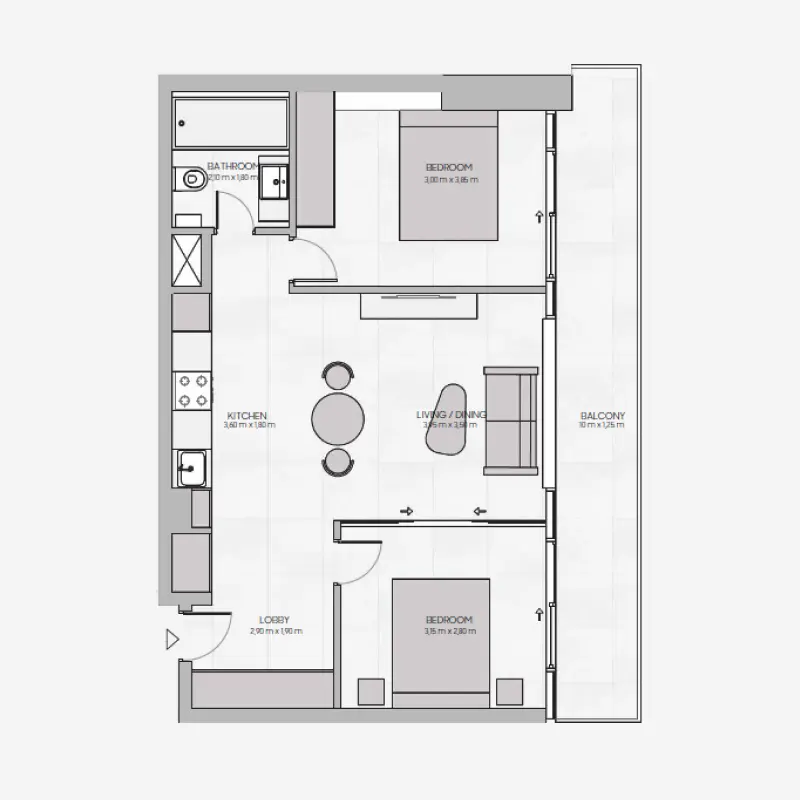 2 bedroom