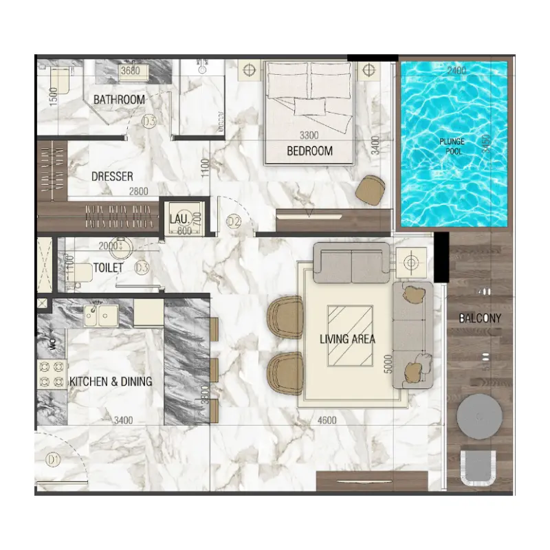 1 bedroom