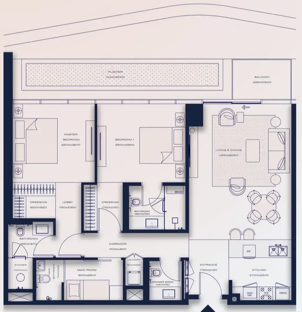 2 Bedrooms apartments - Silena Residences