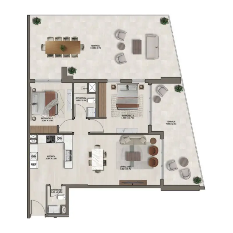 2 bedroom
