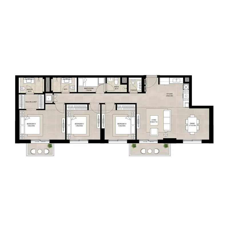 3 bedroom Apartments -  Olbia
