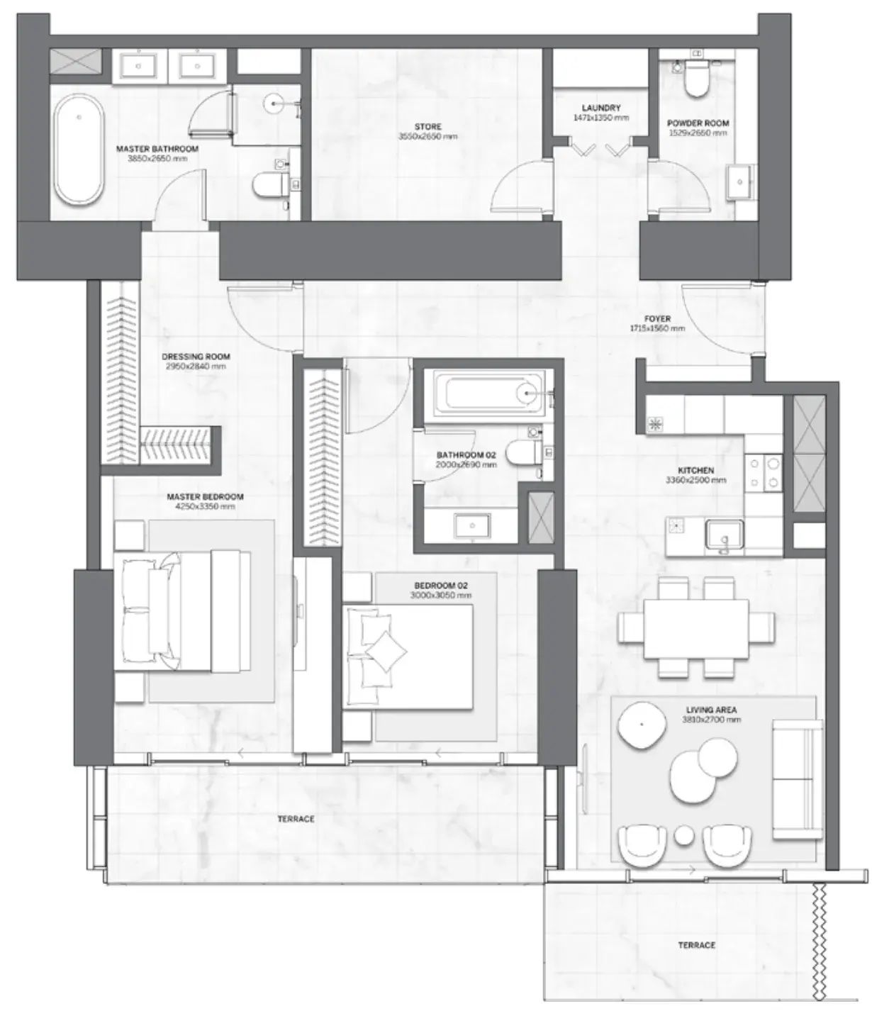 2 Bedrooms apartments - Trump International Hotel and Tower
