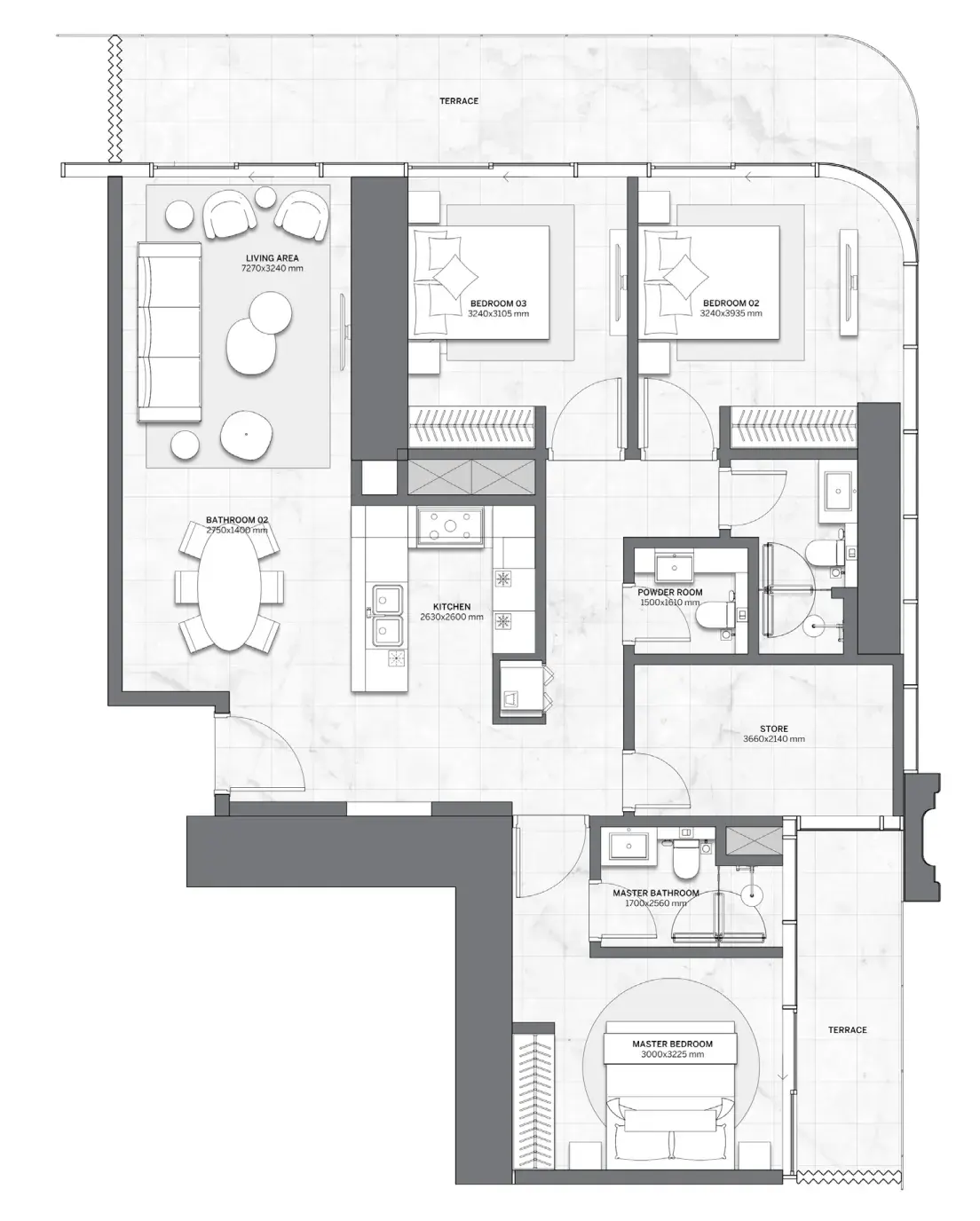 3 Bedrooms apartments - Trump International Hotel and Tower