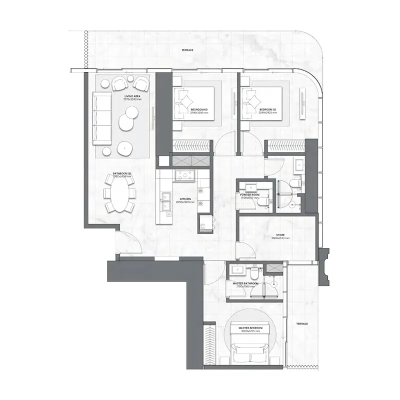 3 bedroom Apartments -  Trump International Hotel and Tower