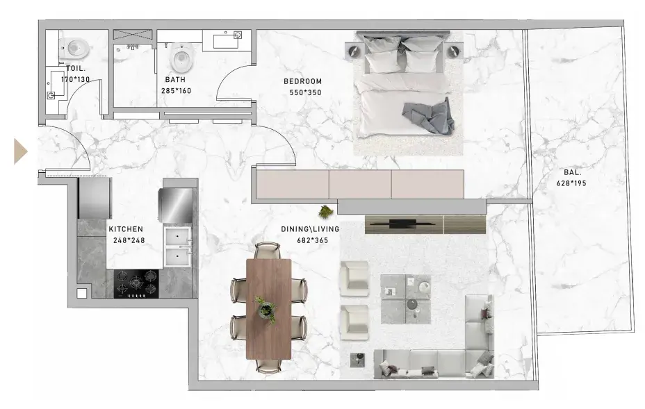 1 Bedroom apartments - Al Serh Residences 11