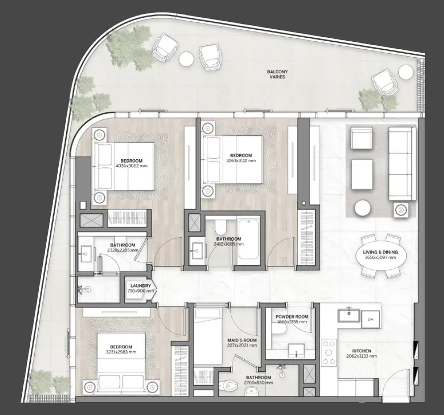 3 Bedrooms apartments - DG1 Living