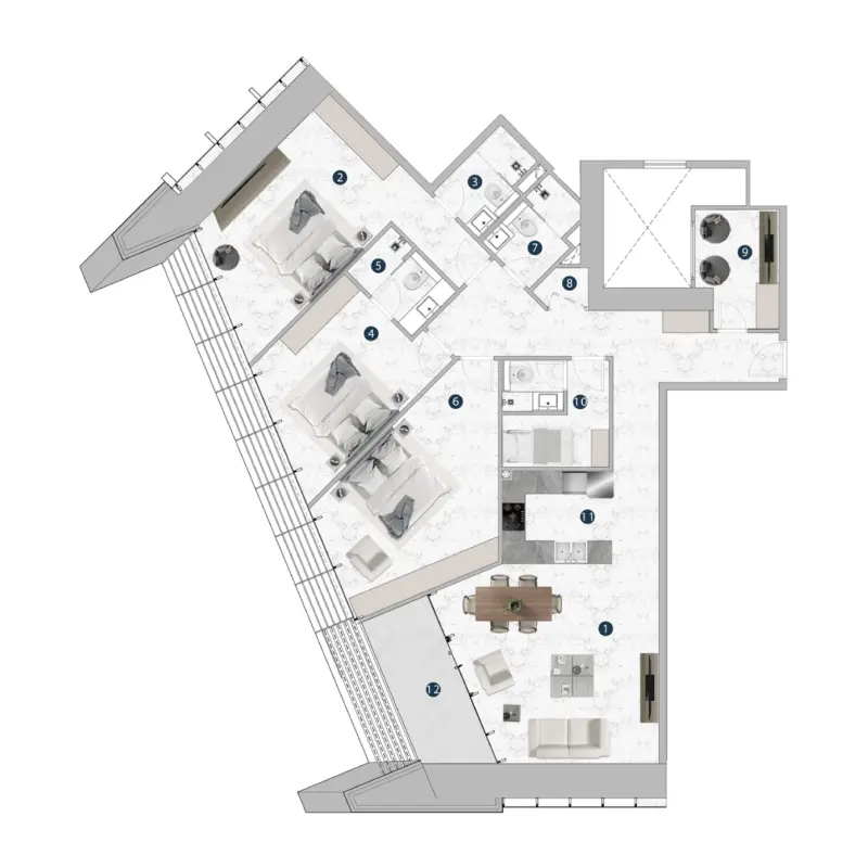 3,5 bedroom