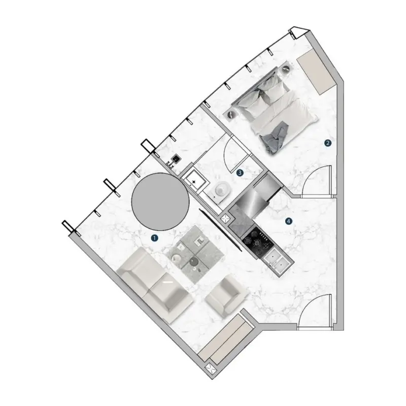 1 bedroom