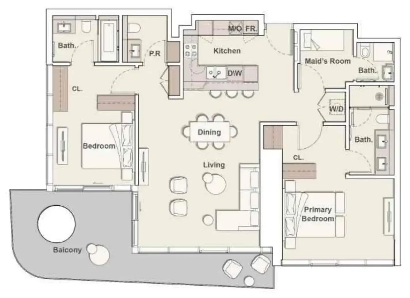 2 Bedrooms apartments - Mercer House