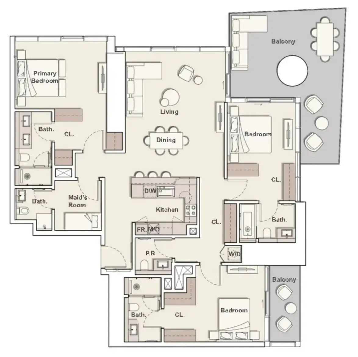 3 Bedrooms apartments - Mercer House
