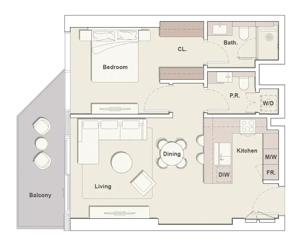 1 Bedroom apartments - Eltiera Heights