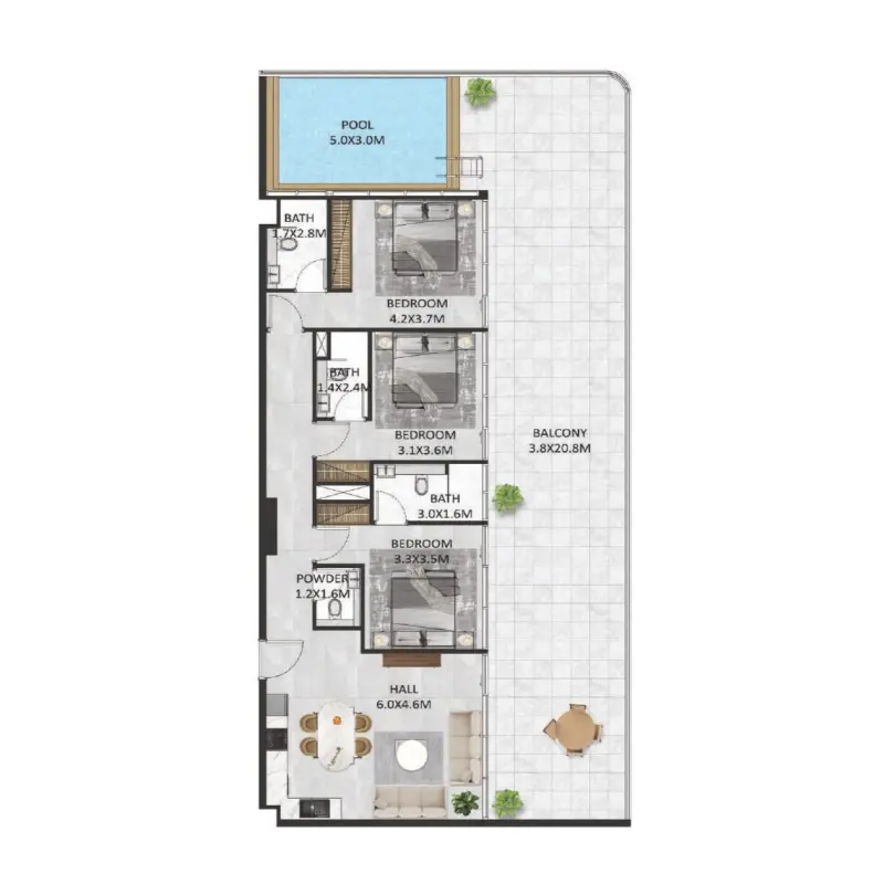3 bedroom