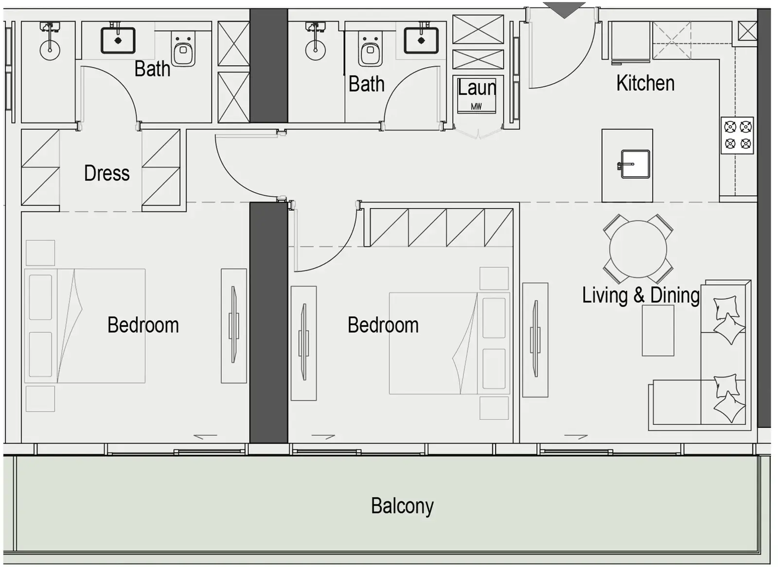 2 Bedrooms apartments - Sierra by Iman