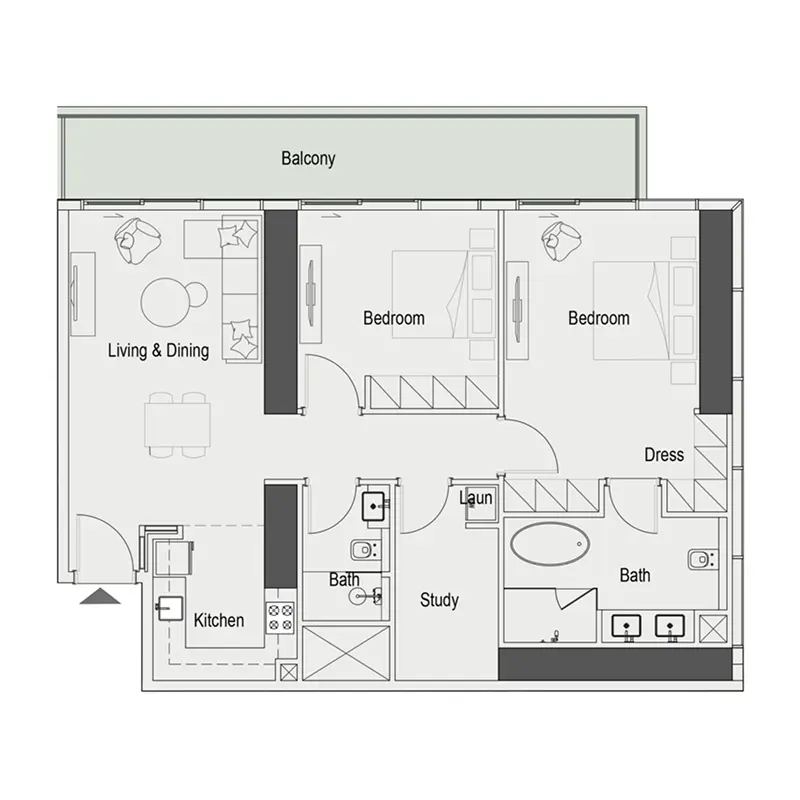 2,5 bedroom Apartments -  Sierra by Iman