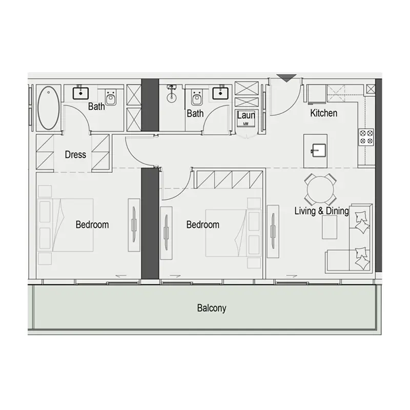 2 bedroom Apartments -  Sierra by Iman