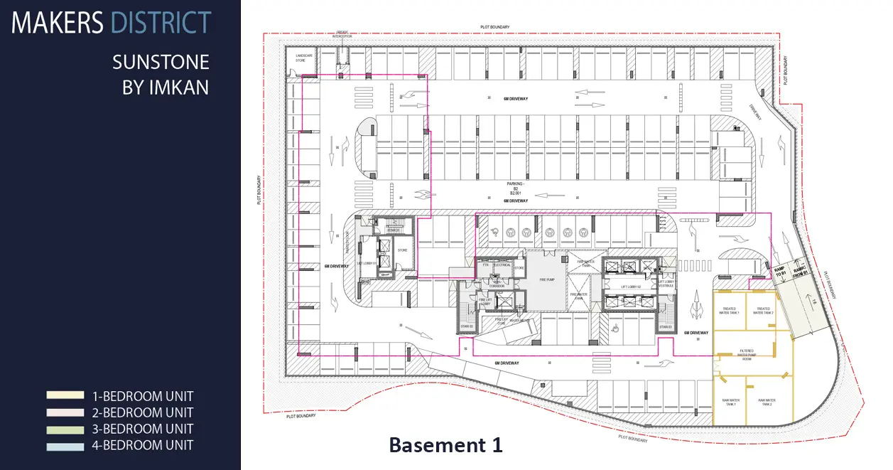 Sunstone_Apartment Floor Plates Basement 1 at Al Reem Island Abu Dhabi