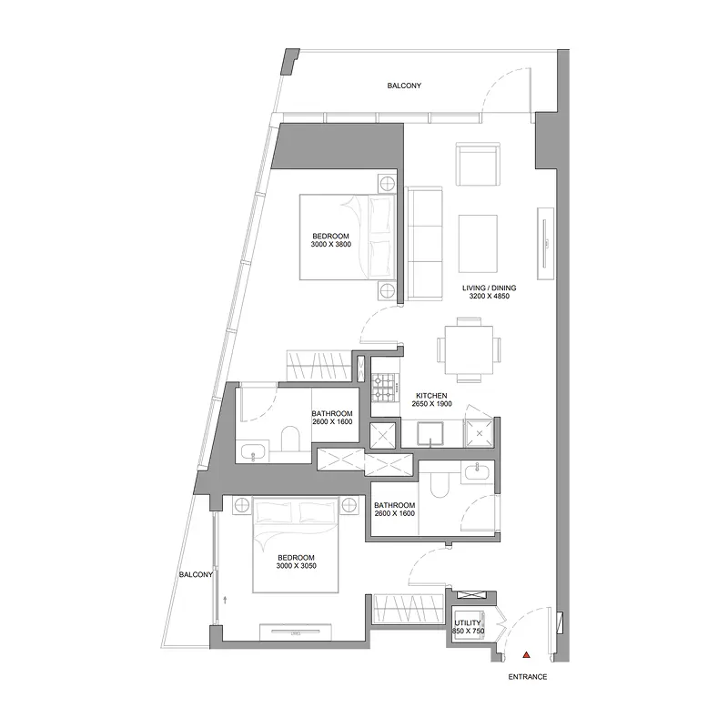 2 bedroom Apartments -  The Eden at Sobha Central