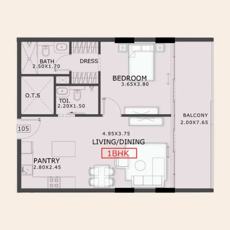 1 bedroom