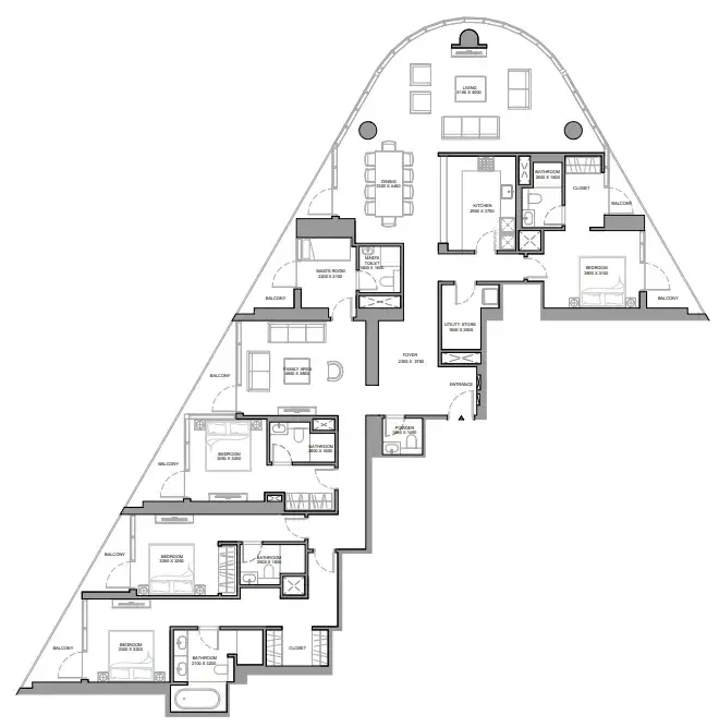 4 Bedrooms apartments - Skyvue Stellar