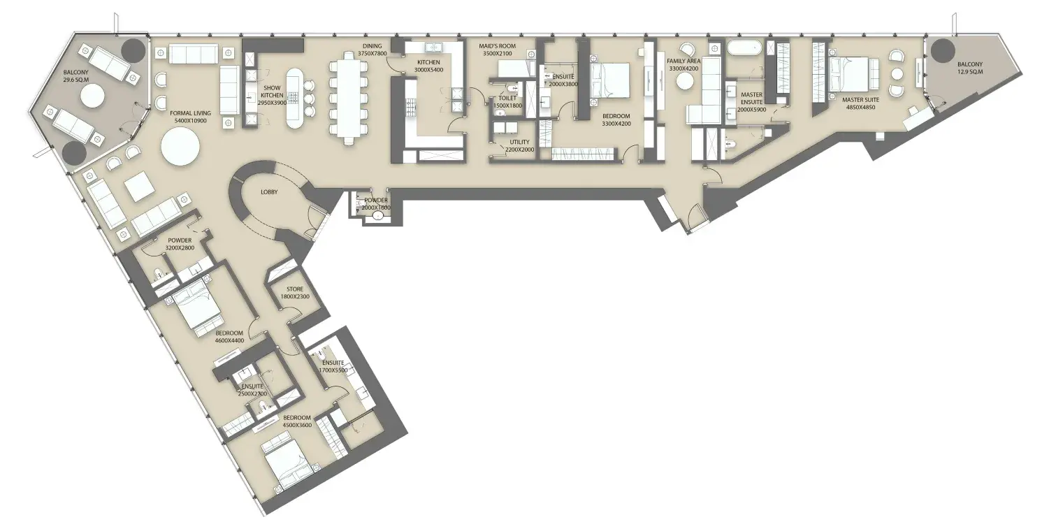 4 Bedrooms apartments - The S at Sobha Hartland II