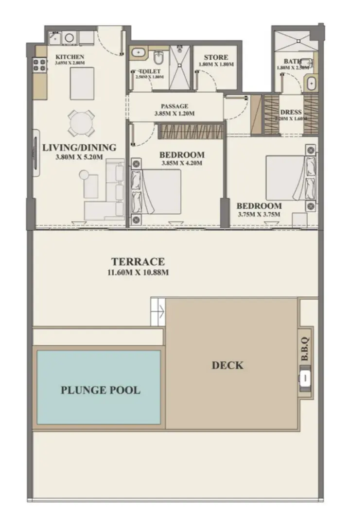 2.5 bedrooms apartments - Celeste Heights