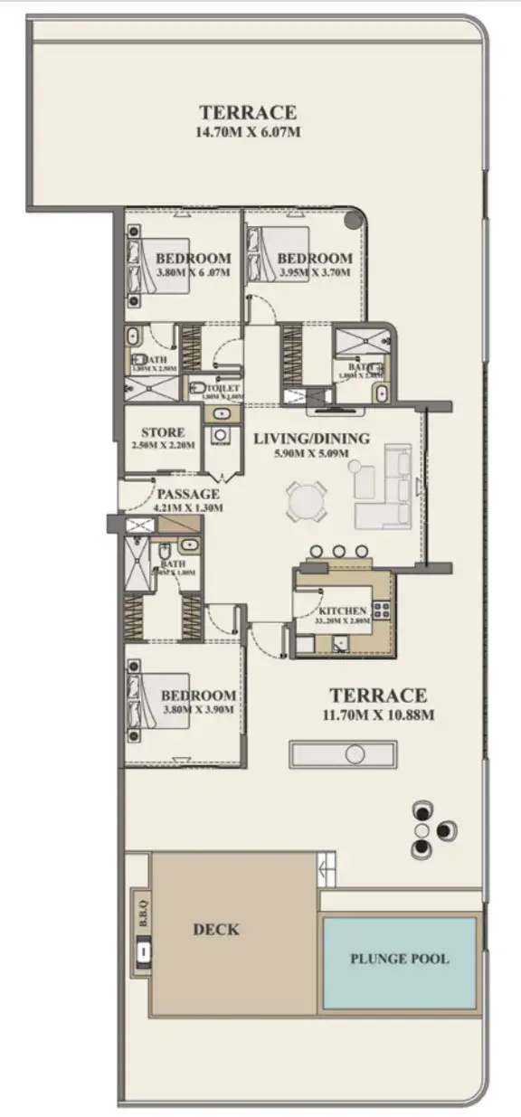 3.5 bedrooms apartments - Celeste Heights