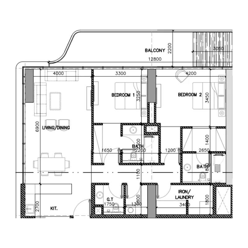 2 bedroom