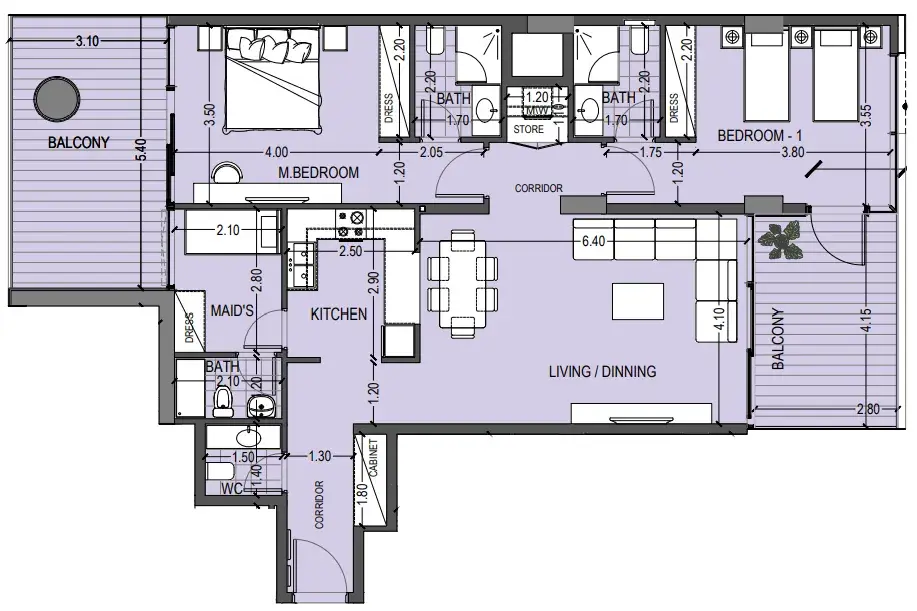 2 Bedrooms apartments - Celia Gardens
