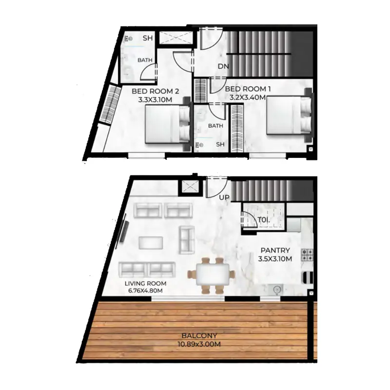 2 bedroom