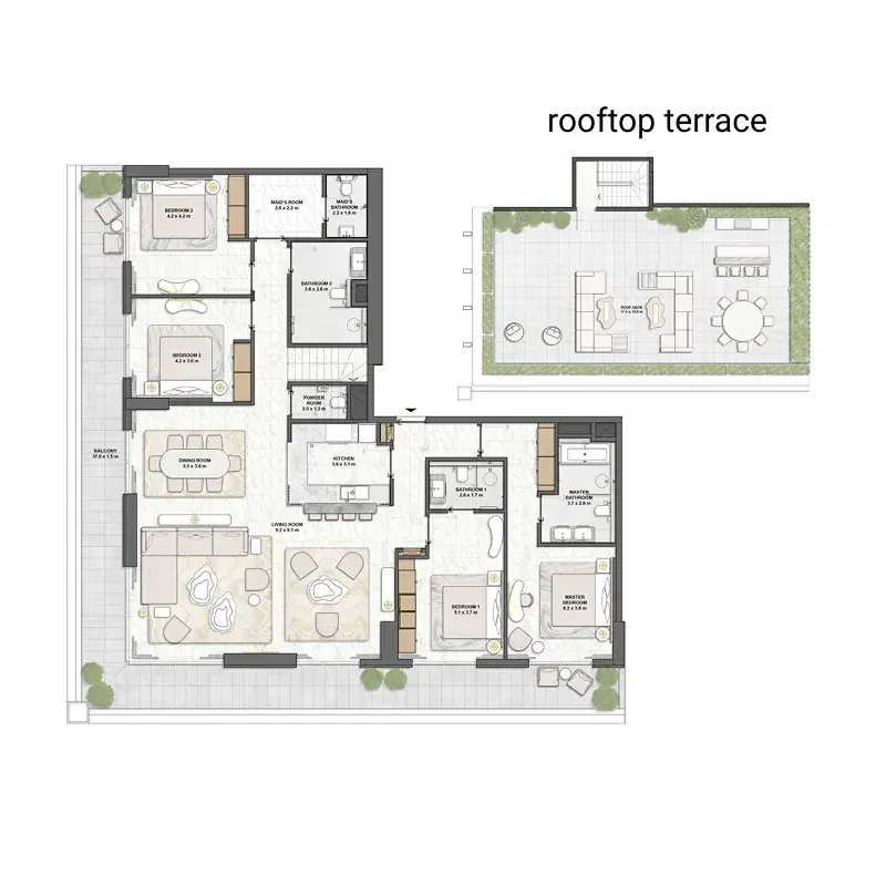 4 Bedrooms penthouse - Saria