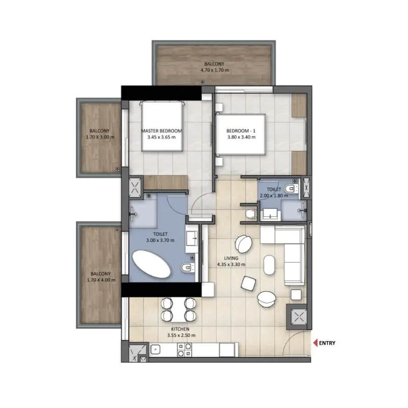 2 bedroom