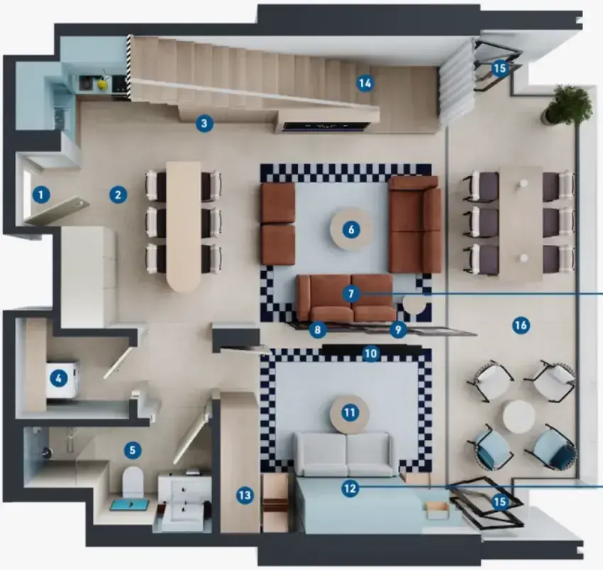 2 Bedrooms apartments - Rove Home Dubai Marina
