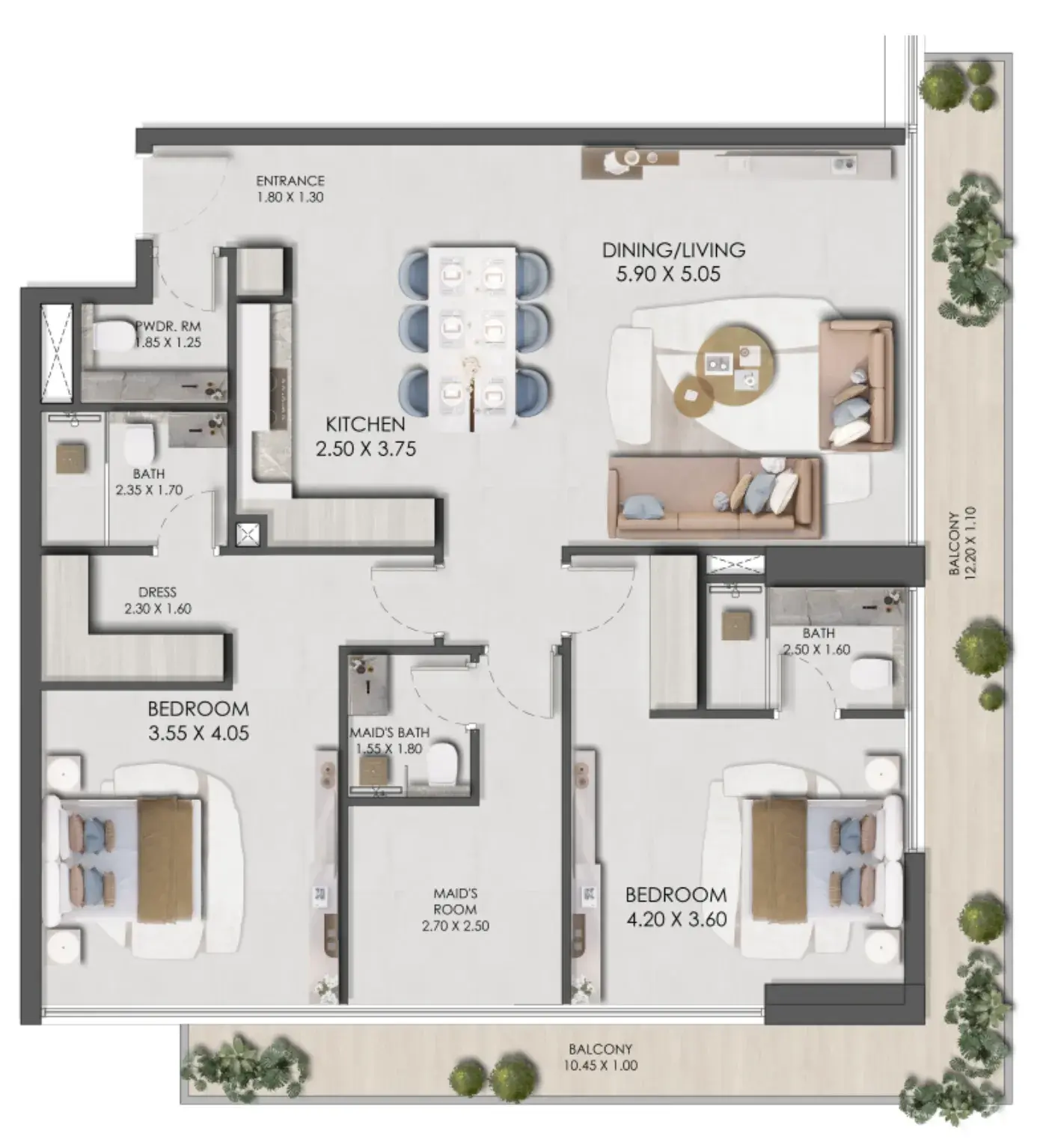 2 Bedrooms apartments - Legado by Prescott
