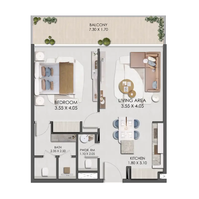 1 bedroom