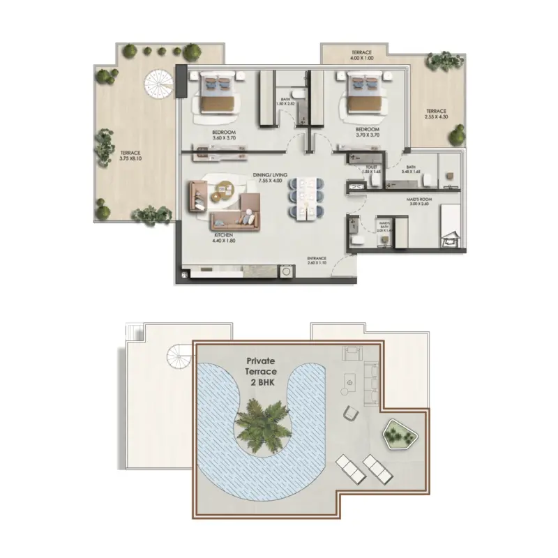 2 bedroom