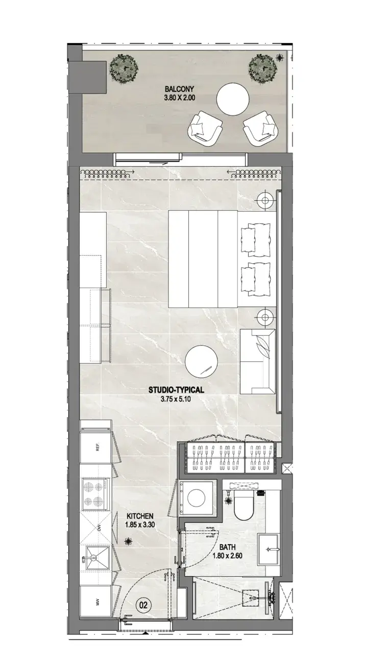 Studio apartments - Gharbi 1 Residences