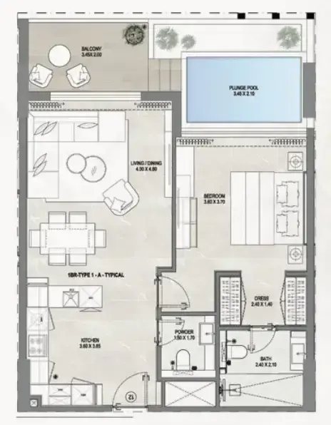 1 Bedroom apartments - Gharbi 1 Residences