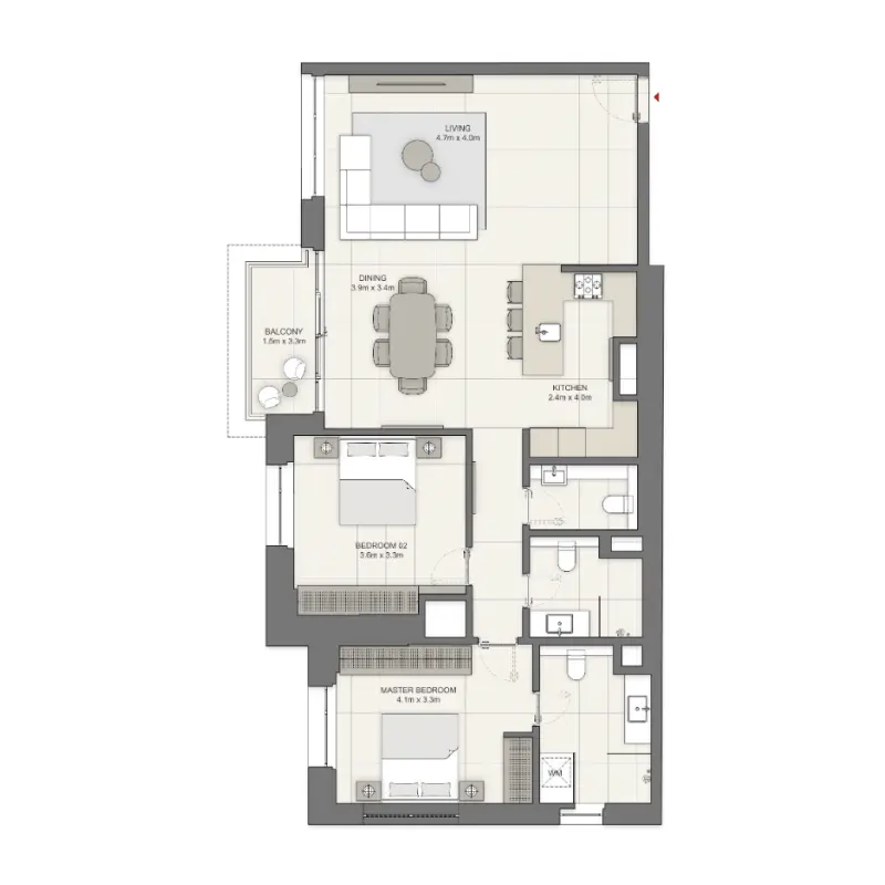 2 bedroom