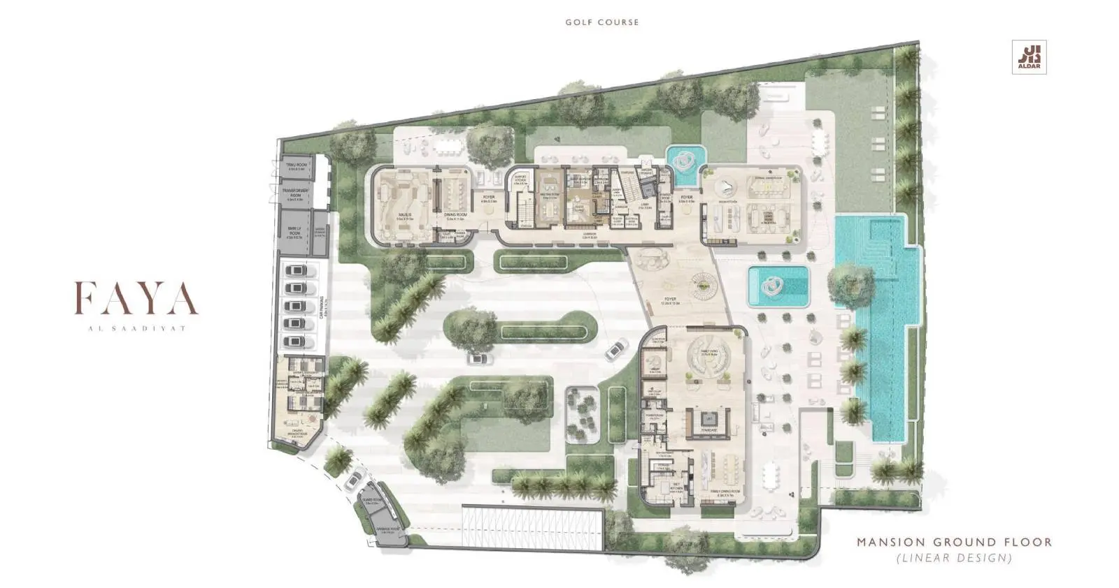 7 Bedroom Villa floor plan